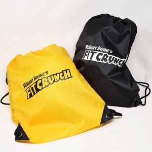 Robert Irvine Fit Crunch Cinch Backpack Sack Bag Unisex Set of 2 Gym Dorm Travel